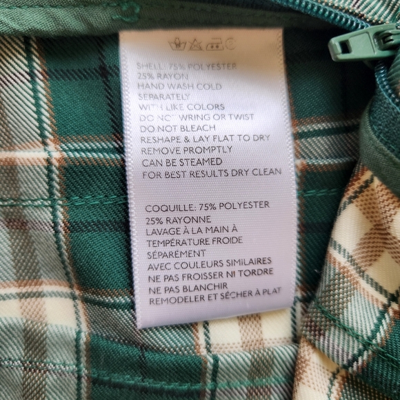 Urban Outfitters Green Plaid Pleated Schoolgirl Mini Skater Skirt Academia XS - Picture 12 of 14